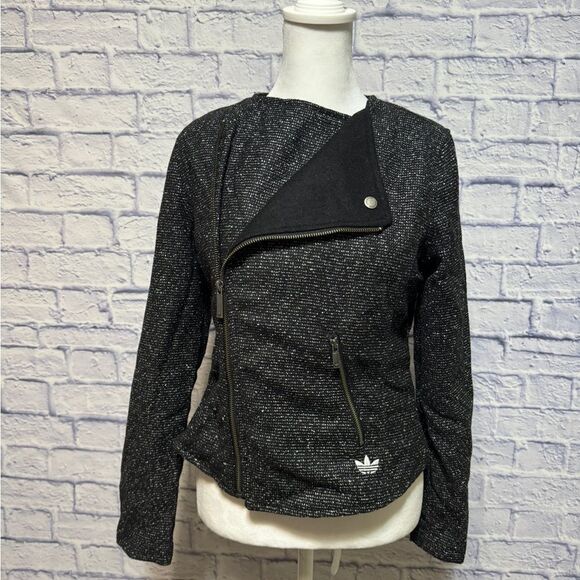 Adidas RARE jacket womens zip front blazer fitted - Picture 2 of 16